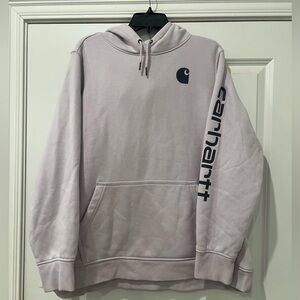Carhartt women’s lavender hoodie with kangaroo pocket size 3X